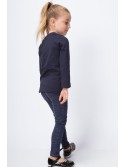 Girls\' navy blue trousers NDZ53227 - Online store - Boutique